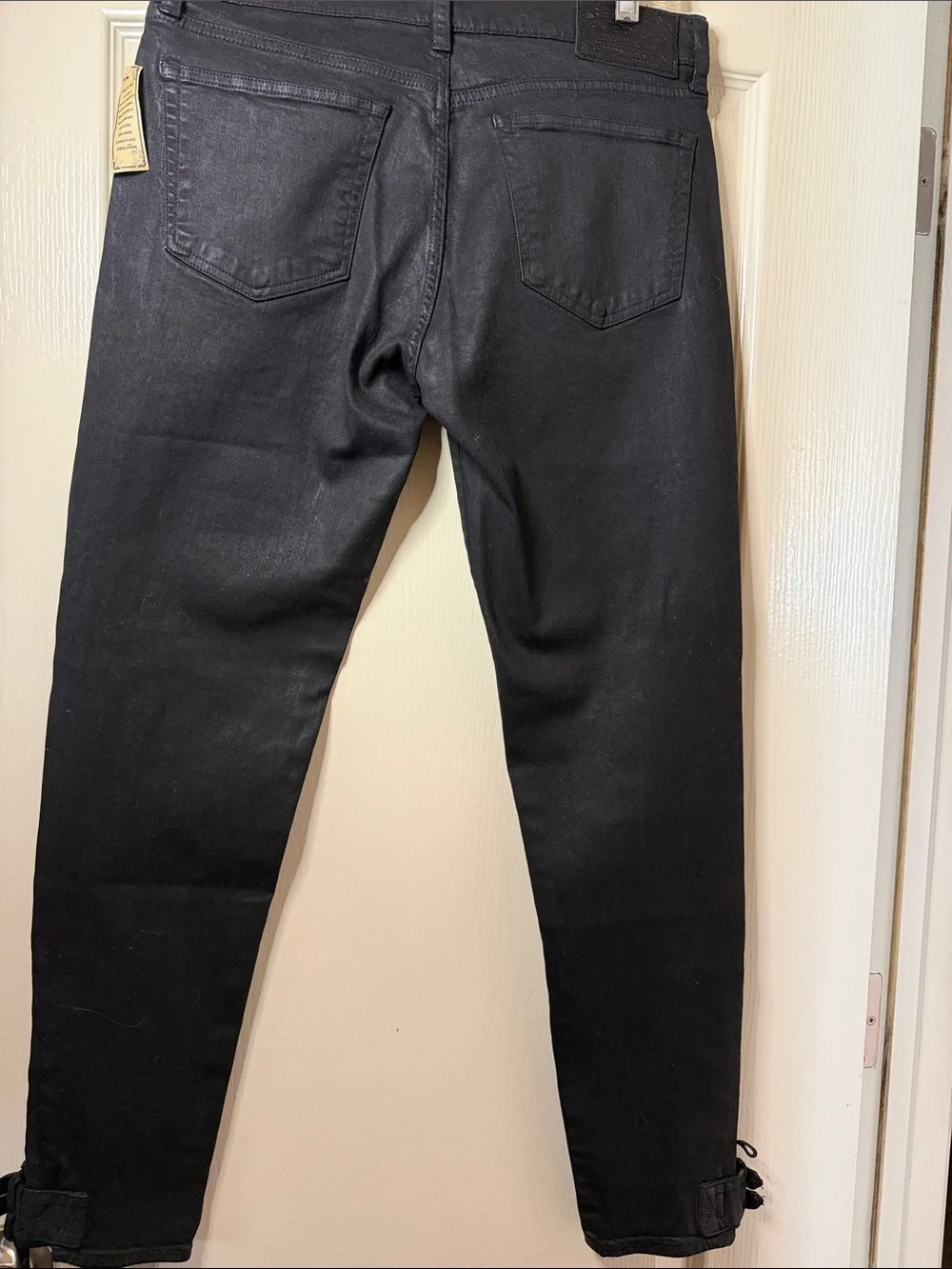Polo by Ralph Lauren Black Lace-Up Ankle Skinny Jeans